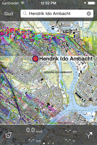 Figuur 8.2: Hendrik Ido Ambacht is gevonden. In het waypointsscherm hieronder kunt u zien dat het waypoint Hendrik Ido Ambacht is toegevoegd.