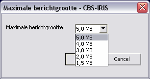 8.5.3 Instellen e-mail berichtgrootte Standaard is de maximale berichtgrootte ingesteld op 5 MB.