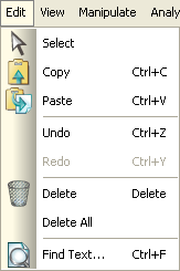 Edit (Bewerken) In het menu 'Edit' zijn taken opgenomen die te maken hebben met bewerkingen van bestanden, zoals het selecteren, kopiëren, plakken, ongedaan maken en verwijderen van mark-up.