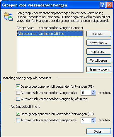 2.3.2 Offline email verzenden Als een email wordt verzonden terwijl er geen internetverbinding actief is, dan zal de email worden bewaard in de postvak-uit.