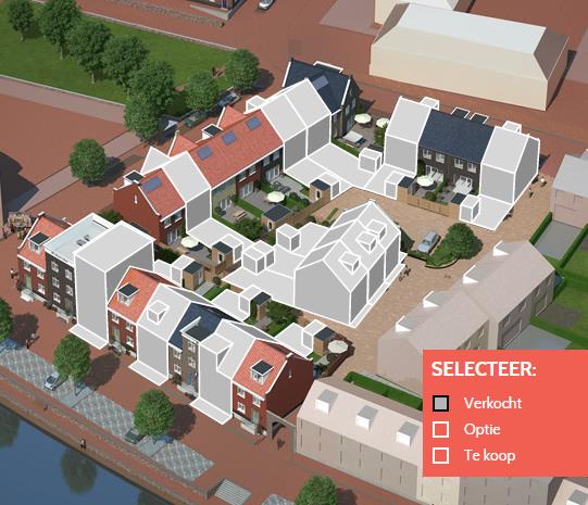 Naast een standaardindeling op basis van de workshops waren er nog een aantal opties en varianten per woning.