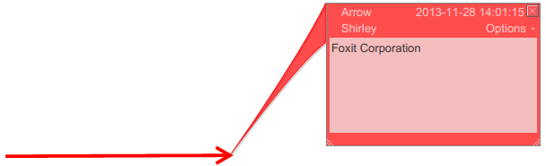 Opmerking: Foxit PhantomPDF Standard for HP Als u een wolk linksom tekent, wijzen de punten van de wolk naar binnen.