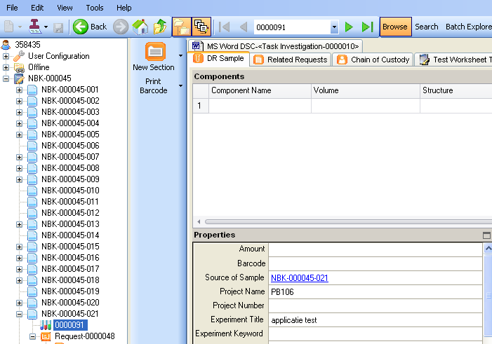 Ontwikkeling: RD LIMS Analytische