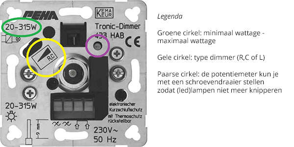 2.2 Halogeenlampen dimmen Alle halogeenlampen kunnen worden gedimd. Omdat een halogeenlamp op grotendeels dezelfde manier als een gloeilamp werkt, kun je een standaarddimmer gebruiken (zie 2.1).