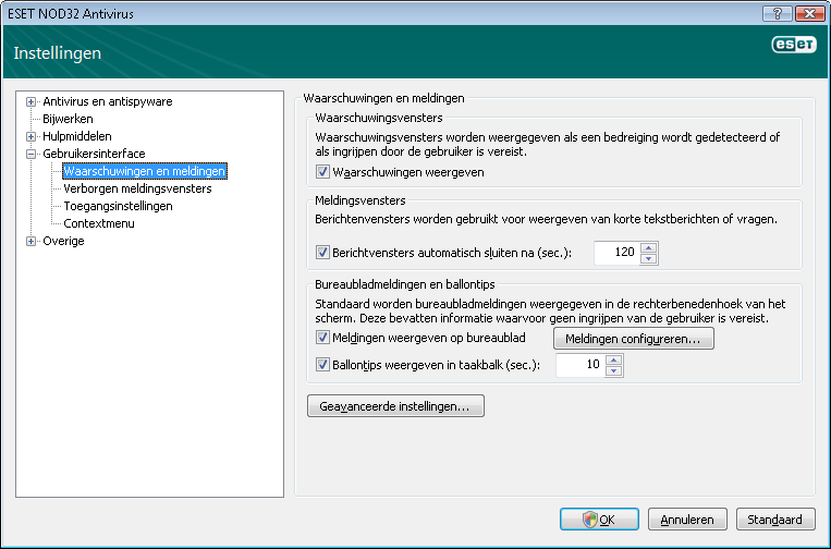 toepassingen worden weergegeven in de volledige weergavemodus om alle niet-interactieve meldingen te onderdrukken.