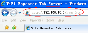 A4. Open de web browser en type http://192.168.10.1 of http://ap.setup in de browser adresbalk. Dit nummer is het standaard IP adres van dit apparaat.