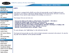 Gebruik van de web-based Advanced User Interface Via uw internetbrowser heeft u toegang tot de Web-Based Advanced User Interface (Geavanceerde gebruikersinterface). Typ in uw browser het getal 192.