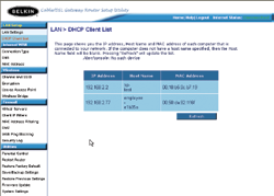 Gebruik van de web-based Advanced User Interface De pagina met de DHCP-cliëntenlijst bekijken U kunt een lijst bekijken met de computers (cliënten genoemd) die op uw netwerk zijn aangesloten.