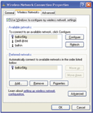 Gebruik van de web-based Advanced User Interface Instellen van Windows XP Wireless Network Utility voor gebruik met WPA-PSK Om WPA-PSK te kunnen gebruiken, dient u te zorgen dat u Windows Wireless