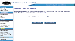 Gebruik van de web-based Advanced User Interface ICMP-pings blokkeren Computerhackers maken gebruik van een techniek die bekend is onder de naam pingen om potentiële slachtoffers op het internet te