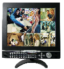 COMBINATIE RECORDER / MONITOREN ANB-J2K-LD460-4 camera s - JPEG2000-50 fps - Afstandsbediening via 17 internet - Bewegingsdetectie - 4 audio ingangen - Geïntegreerde 17 LCD monitor.