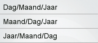 bijvoorbeeld een directe keuze De keuze Van GPS / Handleiding instellingen is Tik op een van de velden om de gewenste waarde te selecteren.