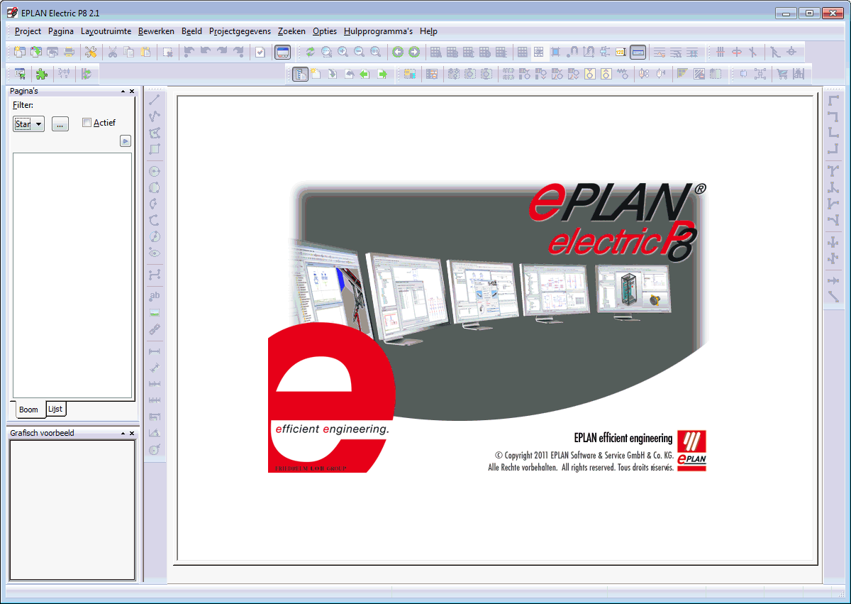 De gebruikersinterface van EPLAN leren kennen De gebruikersinterface van EPLAN leren kennen In dit hoofdstuk maakt u kennis met de belangrijkste elementen van de programma-interface.