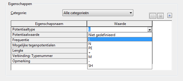 Potentiaalaansluitingen invoegen 5. Klik op [OK]. Het eigenschappendialoogvenster wordt gesloten. U kunt direct nog meer potentiaalaansluitingen invoegen.