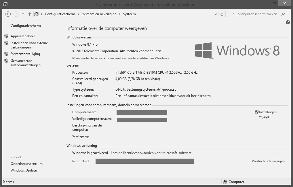 2. Controleer of het een 32 bits of 64 bits systeem betreft Ga naar Configuratiescherm > Systeem en