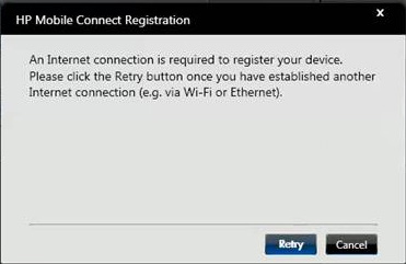 Windows 7 - HP Connection Manager Registratie Open HP Connection Manager (te vinden op het bureaublad of in het menu Start).