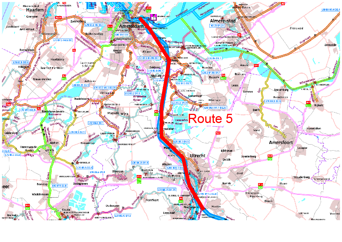 Rt. 4 Vaarroute 4 betreft de vaarroute vanaf Dordrecht via de Oude Maas richting het Rotterdamse havengebied.