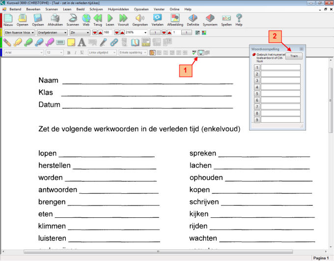 Kurzweil 3000 Fiche 6: Schrijven met Kurzweil 3000 Fiche 6: Schrijven met Kurzweil 3000 Hoe kan ik schrijven met Kurzweil 3000? 1. Welke voordelen biedt deze werkwijze?