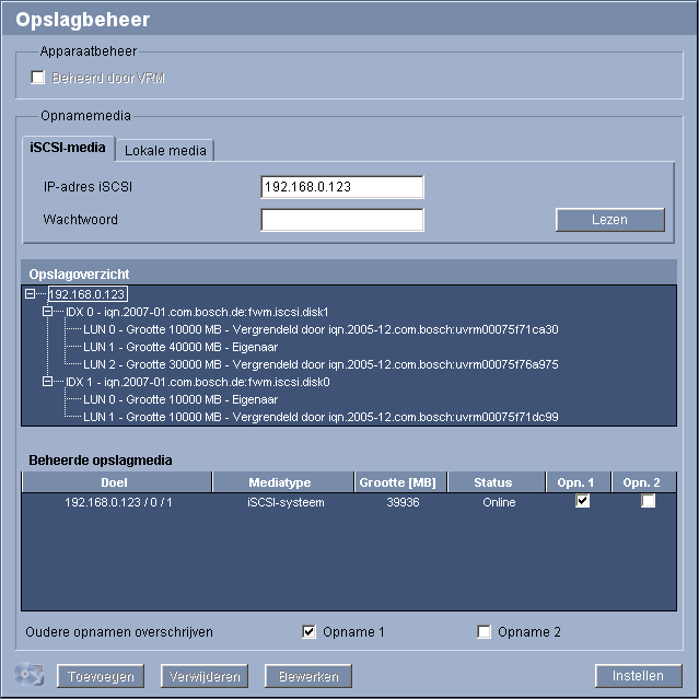 50 nl Configuratie met een webbrowser VIP X1 XF 5.