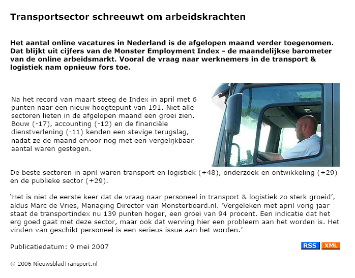 Component van de Logistieke keten Transport en Logistiek Nederland TLN is de grootste en toonaangevende belangenbehartiger in het