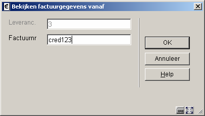 231.4 Credit nota Ga weer naar AFO 231 om een nieuwe factuur in te voeren.