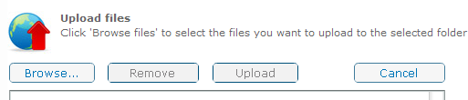 File-opties U heeft de volgende file-opties: Bestanden uploaden Upload files Bestand hernoemen Rename file Bestand verwijderen Delete file Een bestand uploaden 1.