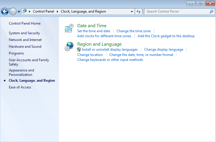 In het voorbeeld hieronder worden de Regional Options gecontroleerd in de Engelse versie van Windows 7. Klik op de Startknop in Windows en activeer het Control Panel.