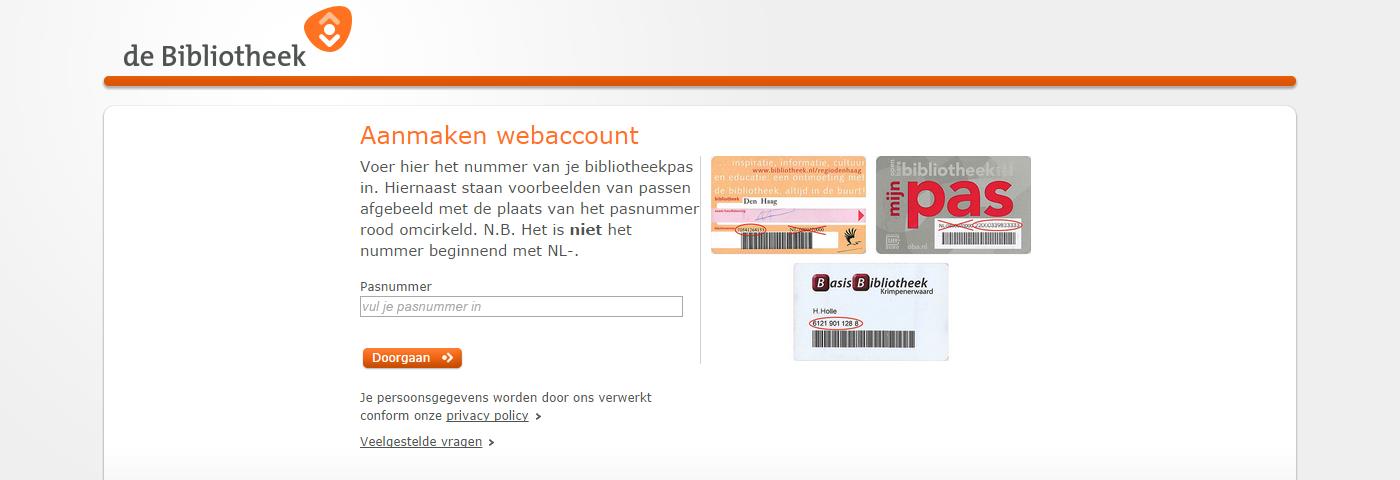 1. Het aanmaken van een webaccunt E-bks van de Biblitheek leen je met een webaccunt. Je maakt eenmalig een accunt aan en daarna kun je e-bks lenen. 1.