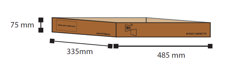 23 VI. Conclusies en Lessons Learned 6.1 Verpakking en Barcodering Er werden dozen op maat gemaakt voor het verpakken van de audiocassettes.