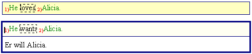 MetaTexis Manual Inhoud 134 De segmentvergelijking is actief, en de identieke subsegmenten zijn genummerd (zie "Opties voor zoekresultaten in een TM" op pagina 103).