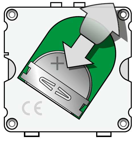 Batterijen plaatsen/vervangen - Vermijd direct contact met de batterij om ontlading te voorkomen. - Gebruik van NiCd-batterijen is niet toegelaten. - Plaats de nieuwe batterij.