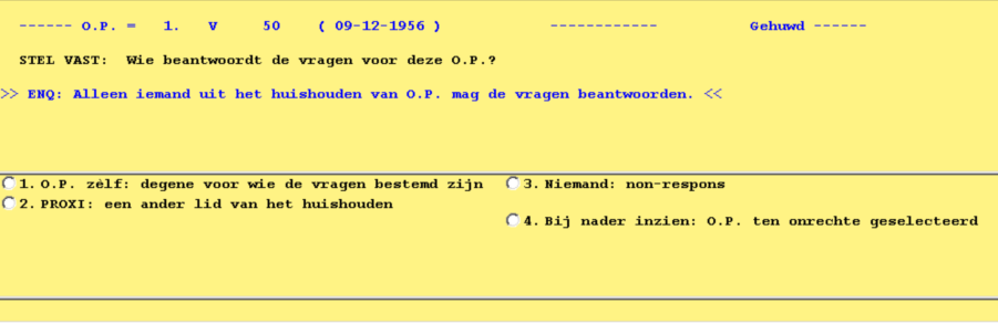 benaderd. Op het moment dat de herbenaderingsporties worden samengesteld, wordt voor de betreffende steekproefadressen de mogelijkheid afgesloten om de vragenlijst via internet in te vullen.