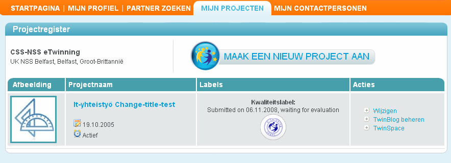 4 TwinBlog Elk geregistreerd etwinningproject heeft toegang tot een TwinBlog.