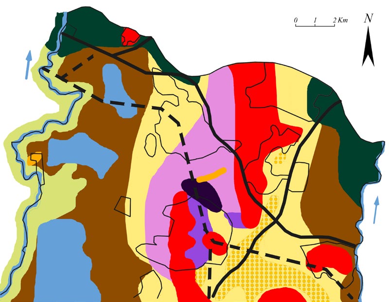 9) Paleogeografische kaart tussen Vecht en Eem, toestand begin 20 e eeuw (Koopman en Cruysheer, 2012) Afbeelding 9: paleogeografische kaart, 2012.