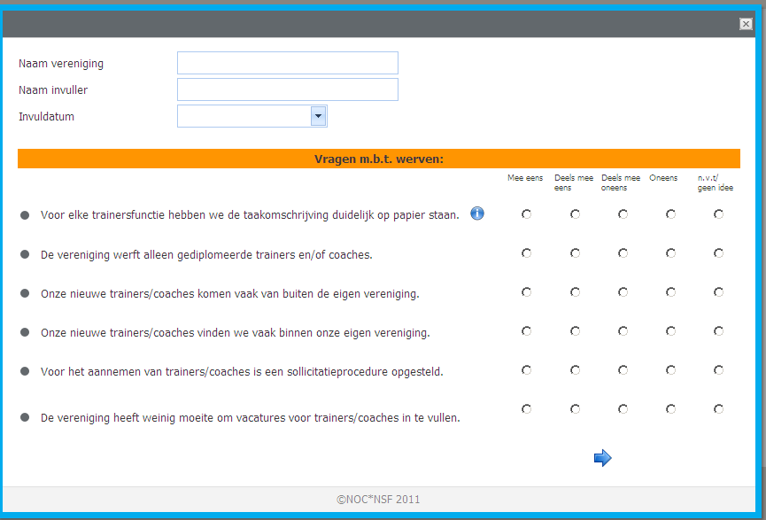 1. ANALYSE HUIDIGE SITUATIE 1.1 Quickscan Allereerst moet een duidelijk beeld van de vereniging worden geschetst. Om dit beeld te verkrijgen, wordt er een quickscan aangereikt als analyse instrument.