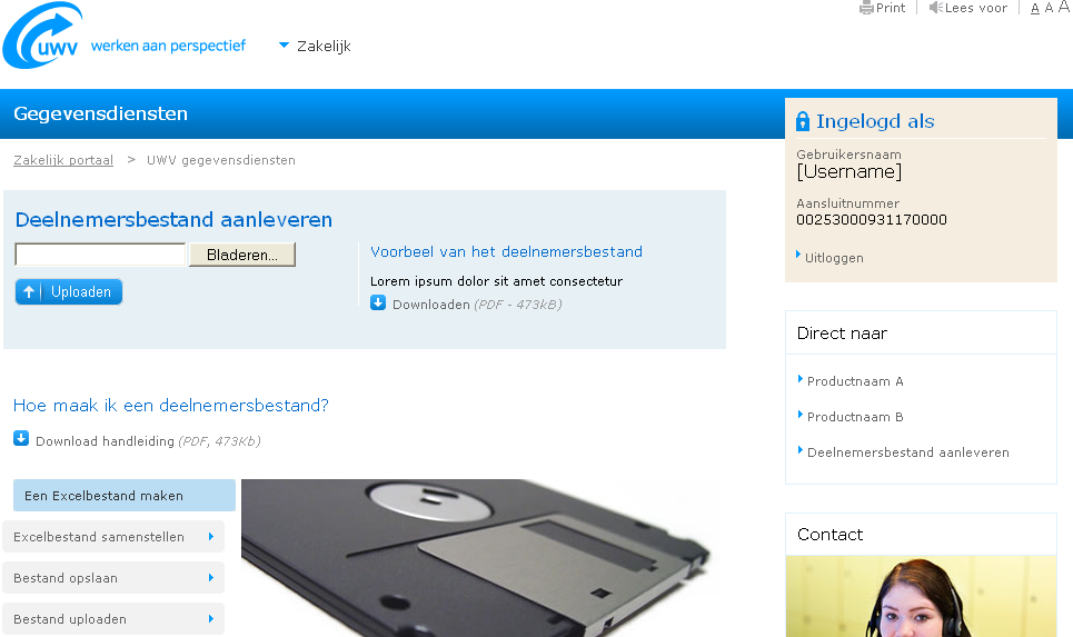 Hoe gebruik ik de Melding AOG? (bijlage 1) Stap 1: Inloggen Ga naar uwv.nl/gegevensdiensten. Klik daar op Inloggen Mijn Gegevensdiensten. Zie schermafbeelding 1.