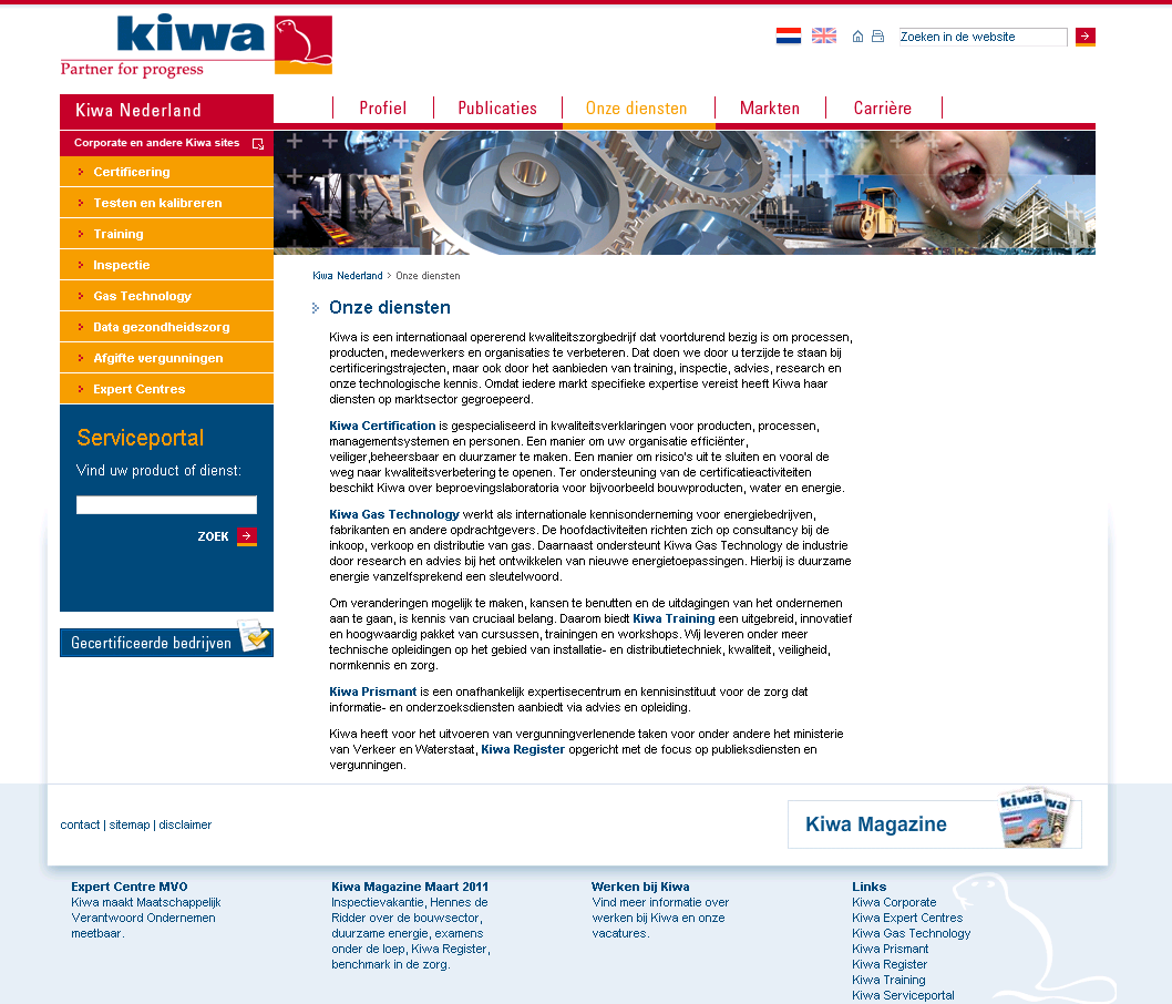 KIWA Certificatie instituut Aangewezen als Notified