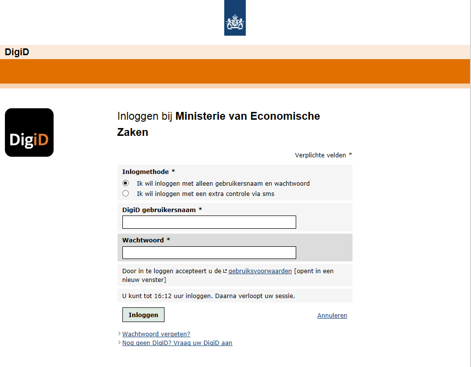 3. DigiD a. Met dit voorbeeld gebruiken we de DigiD.