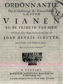 .Woordenboek van Droogerijen van M. N. Beets in 1825 komt voor A. }. v a n D o 1 d e r, terwijl G. W i e r i n g a in 1876 lid werd van het Departement Utrecht.