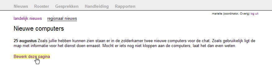 Intranet Als trainer-begeleider heb je op het intranet een aantal extra opties.