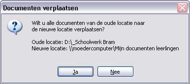 3. Deze map instellen als de mijn documenten-map op een ANDERE computer 1. Klik op Start 2. Klik met de RECHTERmuisknop op Mijn documenten 3.