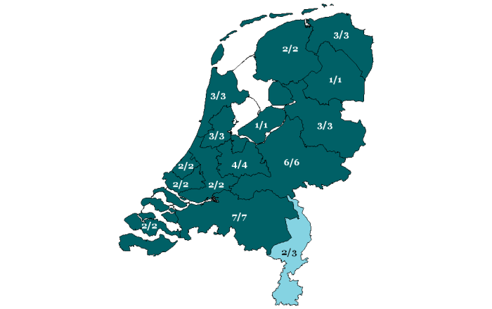 voor 14 tot 559 leerlingen. De resterende scholen hebben een ZAT dat voor 560 tot 2971 leerlingen actief is.