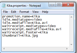 Promotie film maken Open Notepad/Kladblok (Klik op de knop Start, Programma s, Bureau-accessoires en kladblok) Kopieer onderstaande files naar Notepad en sla deze op als Kika.