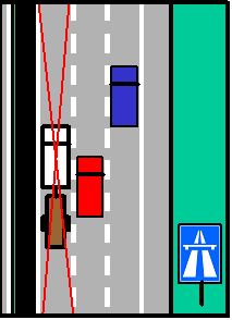 Autosnelweg: Een autosnelweg wordt aangeduid door bord G1 hiernaast Rijden op de autosnelweg is slechts toegestaan voor bestuurders van motorvoertuigen waarmee met een snelheid van tenminste 60