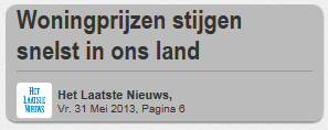 OECD, IMF, S&P : enkel gebaseerd door woningprijs met inkomensevolutie te vergelijken The Economist: Never before had house prices risen so