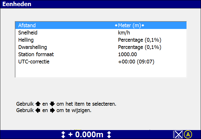 Installatie menu Machine instellingen Bij machine instelling kun je zien welke machine er is ingeladen en met welke