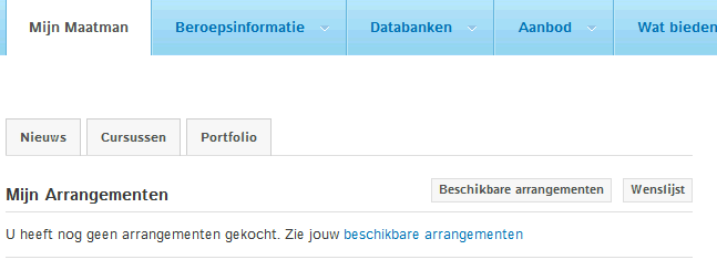 3.4 Tabblad Portfolio Het portfolio bevat alle persoonlijke gegevens van jou als cursist. Klik op het tabje om het te openen (rode pijl).