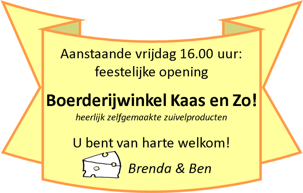 Draaiboek boerderijlessen (groep 3/4) De winkel van boerin Brenda Toelichting voor de leerkracht Vergeet niet: contact op te nemen met de boer