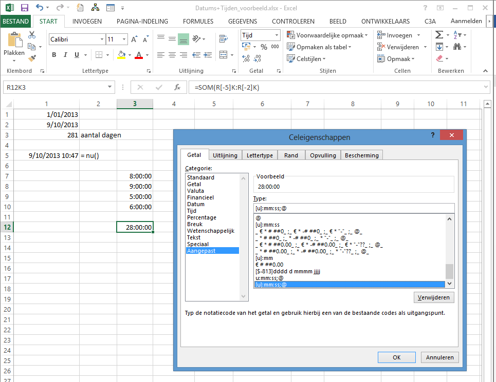 blad 14/66 C3Admin Excel C3A-workshop 9 okt. 2013 Tip: de huidige datum kan je automatisch invullen met de toetsencombinatie Ctrl+; (puntkomma).