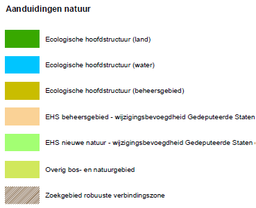 Daarnaast moet rekening worden gehouden met het beleid ten aanzien van de Ecologisch Hoofdstructuur (EHS) sinds 2014 Natuurnetwerk Nederland genoemd.